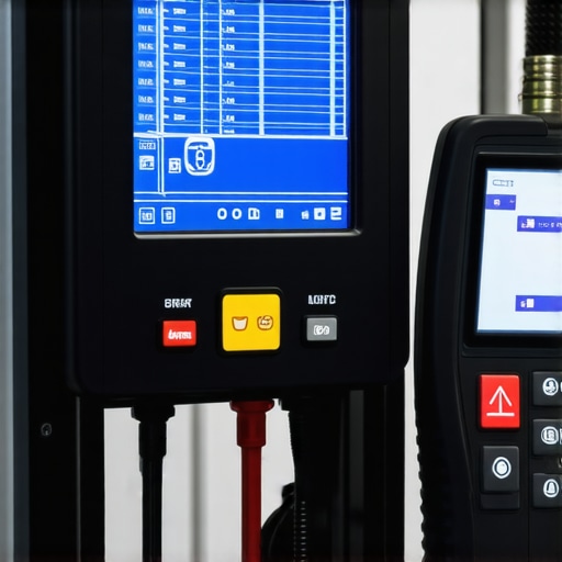 A technician using high-tech diagnostic tools to analyze vehicle systems