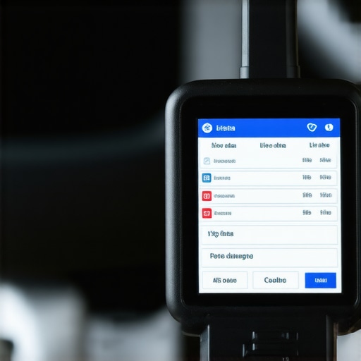 Advanced Diagnostic Tools for Auto Maintenance A person using a car diagnostic scanner to monitor vehicle data in a garage