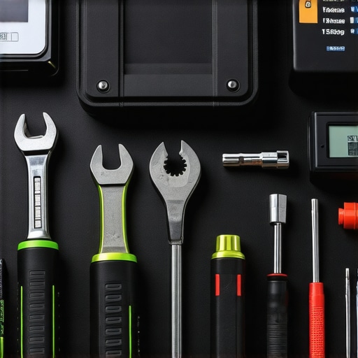 Automotive repair tools on workbench