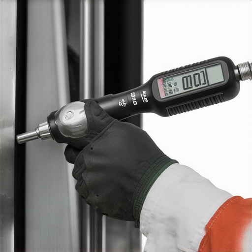 A mechanic carefully applying a torque wrench to tighten a bolt on a car's engine to prevent damage and ensure safety.