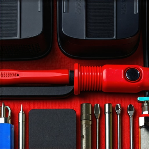 Close-up of car engine bay with diagnostic tools for troubleshooting