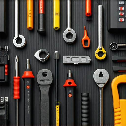 A comprehensive set of automotive tools and diagnostic devices used for vehicle maintenance and repair.