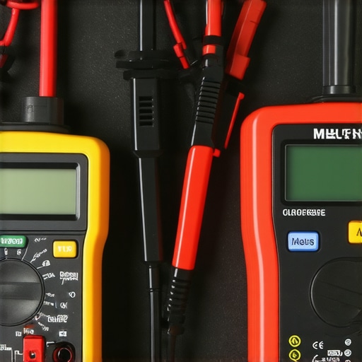 Tools for Car Maintenance A multimeter and code reader on a workbench for car diagnostics