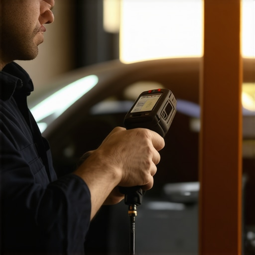 Auto repair tools and diagnostics Technician using tools for vehicle maintenance
