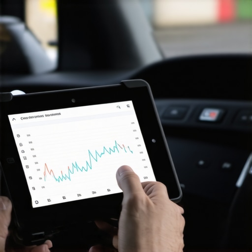 Advanced Bidirectional Car Diagnostic Tool A technician using a digital scan tool to check car engine data and live PIDs