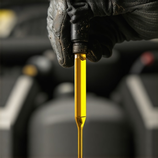 A mechanic checking the oil level on a car dipstick to diagnose internal consumption issues.
