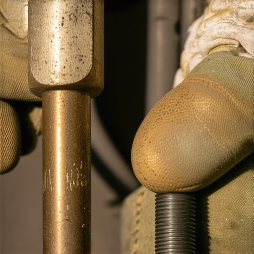 A side-by-side comparison of a corroded brake slide pin and a properly lubricated new one showing essential brake maintenance.