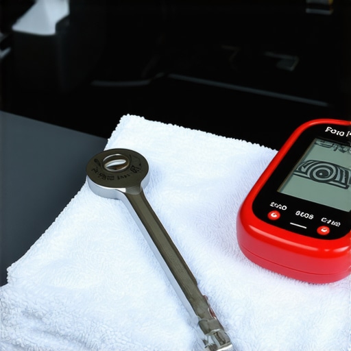 OBD-II scanner and torque wrench for car maintenance