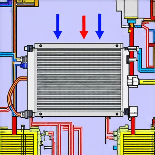 Diagram of car cooling system and heater core placement
