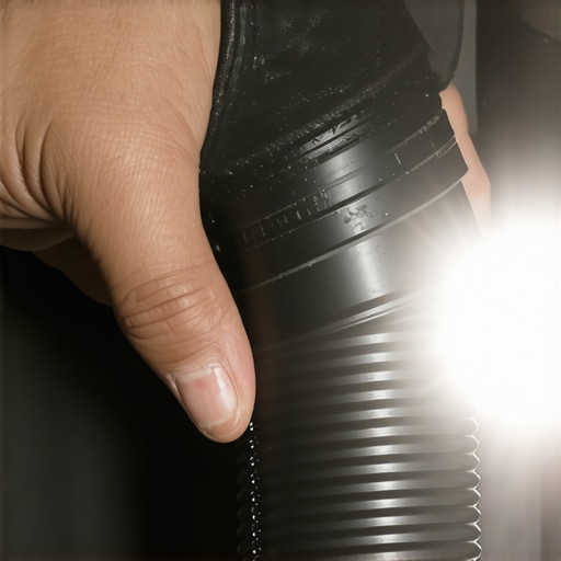 Close up of hand squeezing a CV boot showing small cracks