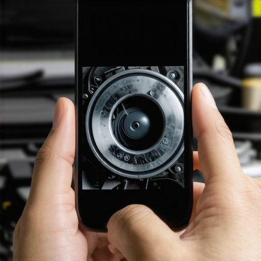 A mechanic uses a borescope to inspect engine cylinders for oil consumption issues.