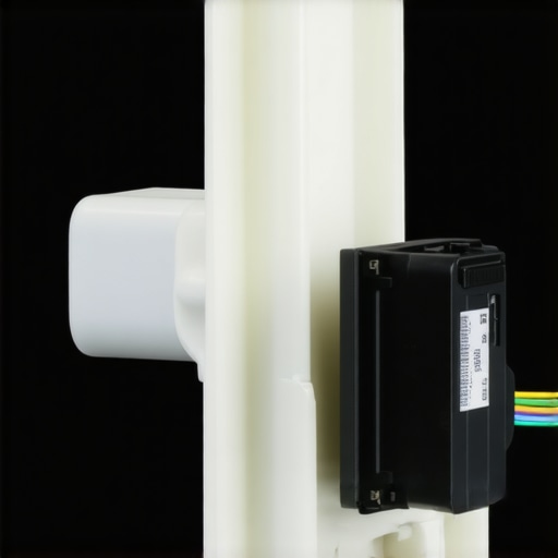 Close-up of a car blend door actuator behind the glovebox