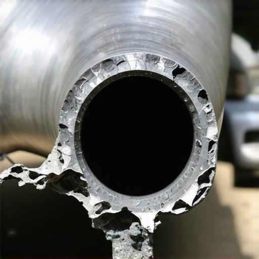 A damaged catalytic converter honeycomb showing signs of overheating and melting due to engine issues.