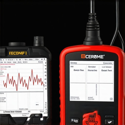 Modern Diagnostic Scan Tool for Battery Health A mechanic using a diagnostic scan tool to check the battery state of charge for a stop-start system.