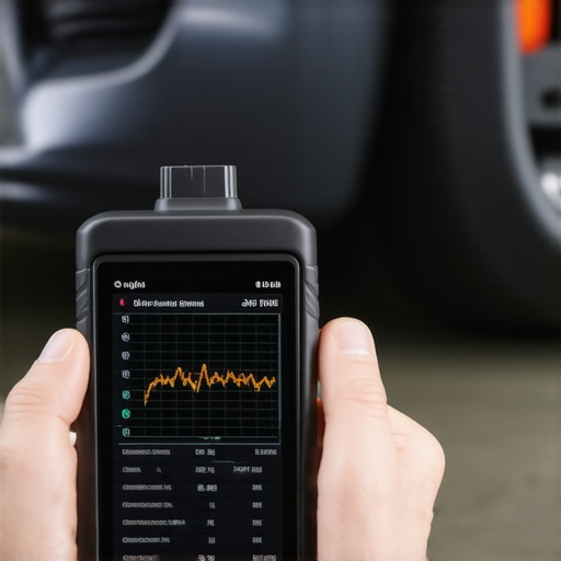 A mechanic using a bi-directional scan tool to check live engine data streams via the OBD-II port.