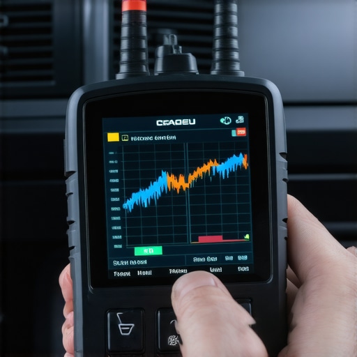 A high-end diagnostic tool showing real-time fuel trim and engine sensor data for car maintenance.