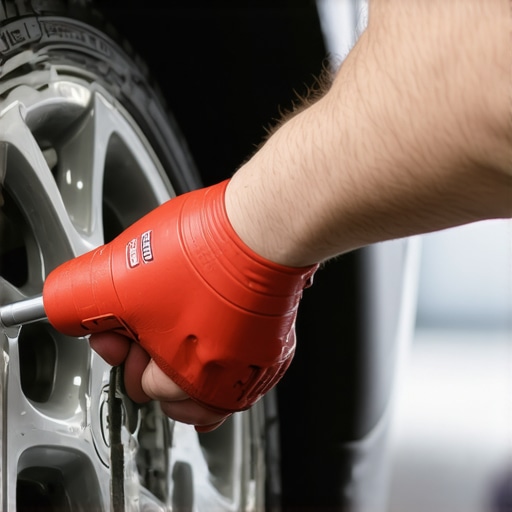 Precision Drivetrain Maintenance and Torque Settings Mechanic using a torque wrench on a driveshaft to prevent over-tightening.