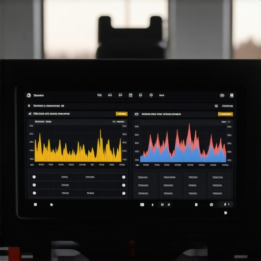 Professional Automotive Diagnostic Scanner Display Advanced OBD-II scanner showing engine live data for a comprehensive car service.
