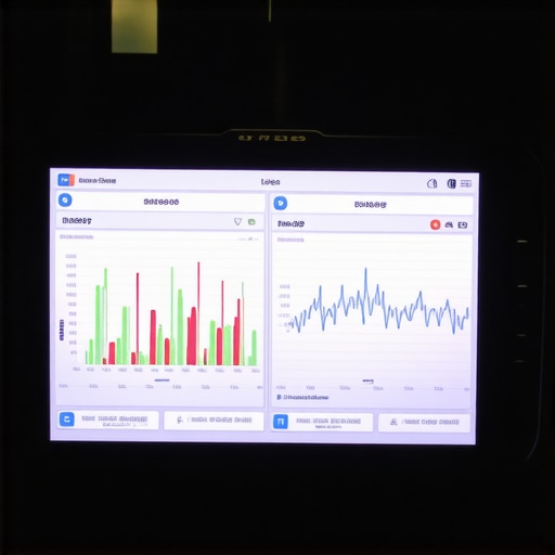 Professional Bi-Directional Diagnostic Tablet in Action Close-up of an automotive diagnostic scanner displaying live engine data and fan speed graphs.