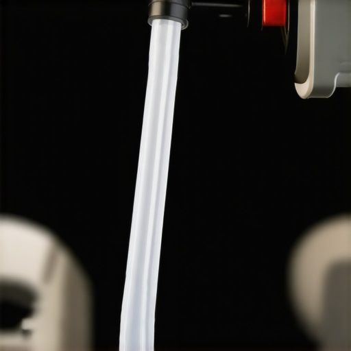 Professional Brake Bleeding Tool in Action A mechanic using a vacuum pump to bleed car brakes solo.