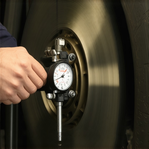 Measuring brake rotor run-out with a dial indicator