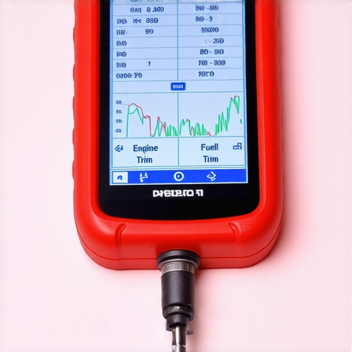 Professional Grade Diagnostic Scanner in Use Close-up of a mechanic using an OBD-II scan tool to check car engine diagnostics