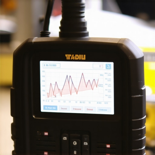 Professional Grade OBD2 Scan Tool in Use A mechanic using a bidirectional scan tool to check live data on a modern vehicle.