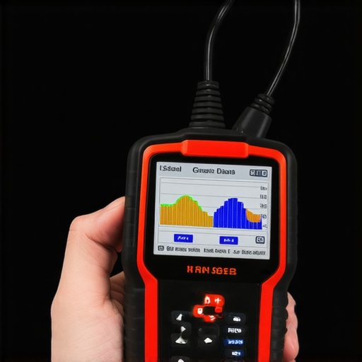 A technician using a bi-directional scan tool to monitor live engine data and fuel trims.