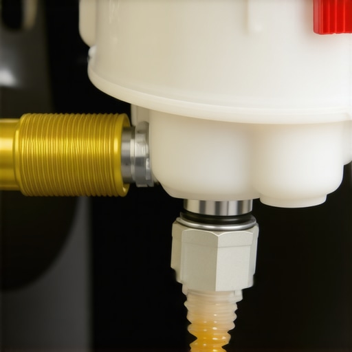 A Motive Products style pressure bleeder tool attached to a master cylinder for a one-person brake flush.