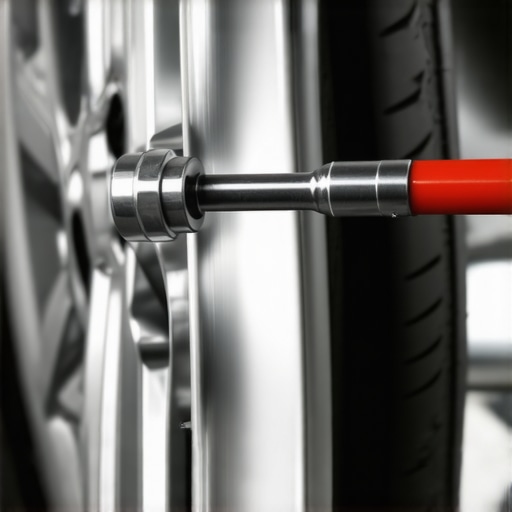 A mechanic using a torque wrench on a car wheel to demonstrate precision maintenance