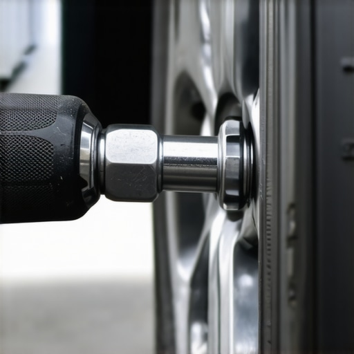 Proper Lug Nut Torque Procedure Mechanic using a torque wrench to properly tighten wheel lug nuts and prevent rotor warping