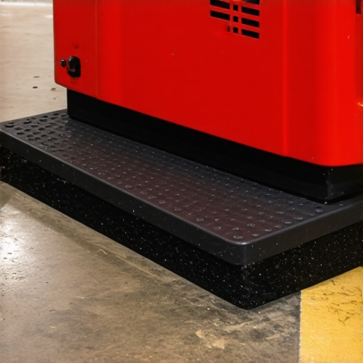Heavy-duty rubber anti-vibration pad installed on air compressor