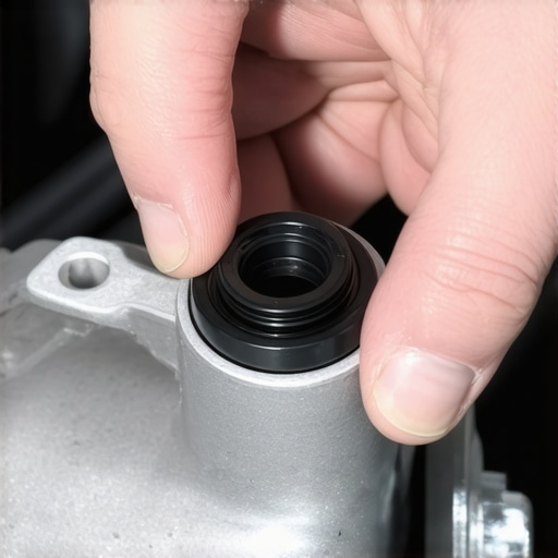 Replacing a Power Steering Pump O-Ring Close-up of a mechanic replacing a small rubber O-ring on a power steering pump to stop air leaks.