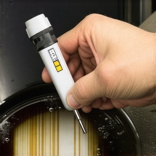 Mechanic checking brake fluid quality to prevent system corrosion.