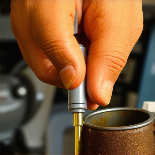 Mechanic testing brake fluid quality to prevent internal corrosion