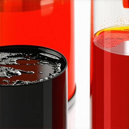 Comparing dirty and clean transmission fluid.