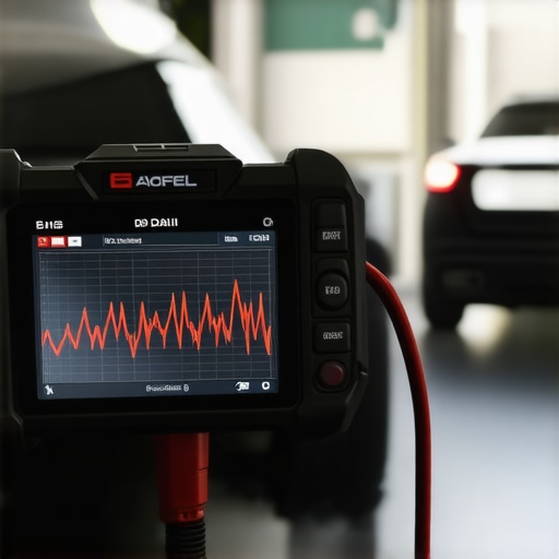 Using a Bi-Directional Scan Tool for Active Diagnostics A professional-grade automotive scan tool displaying real-time engine data and sensor graphs in a garage.