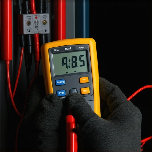 Using a Multimeter to Detect Parasitic Battery Draw Digital multimeter measuring amperage on a car battery terminal to find an electrical leak.