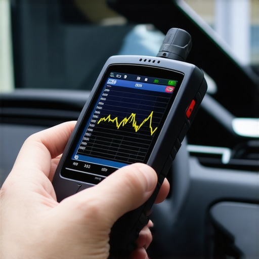 Professional OBD2 diagnostic scanner showing live engine data